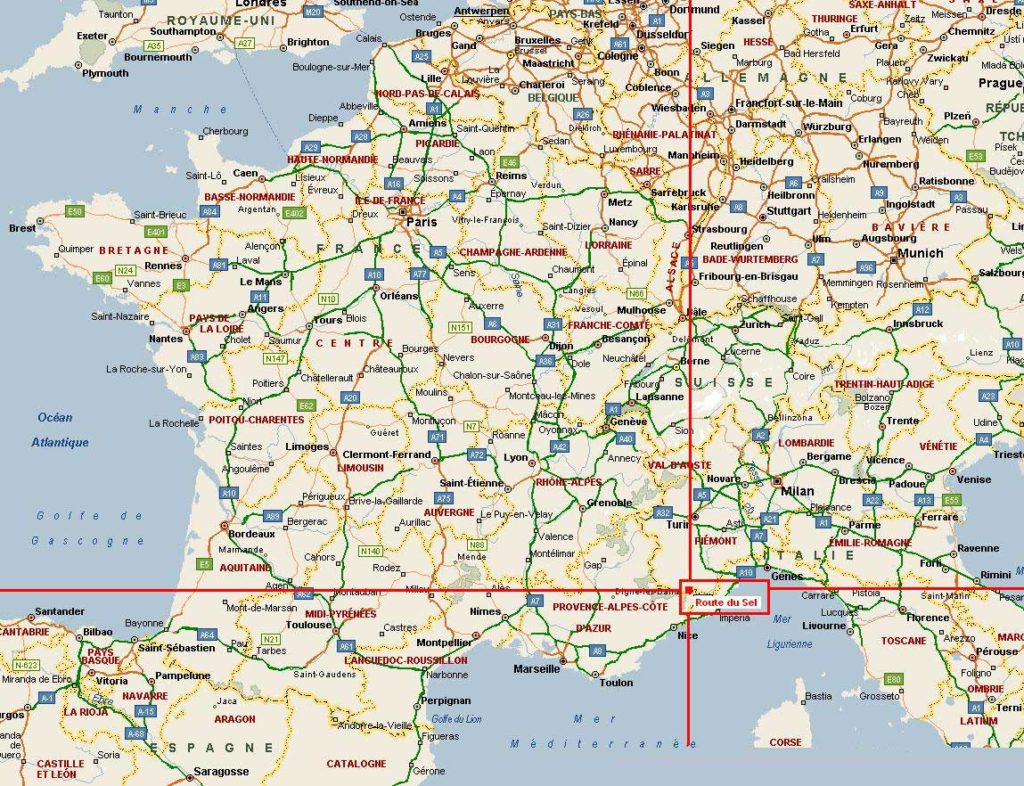 France Routiere carte de france routiere» Info ≡ Voyage - Carte - Plan