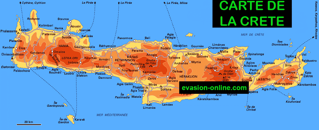 Carte De Crete Info Voyage Carte Plan