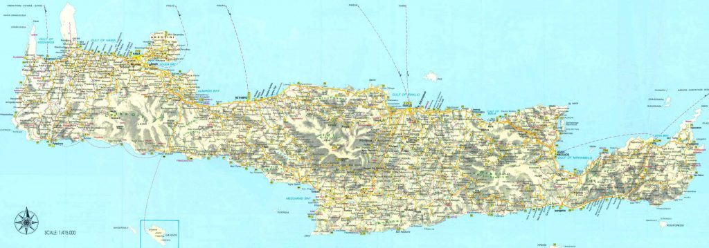 Crète - carte détaillée