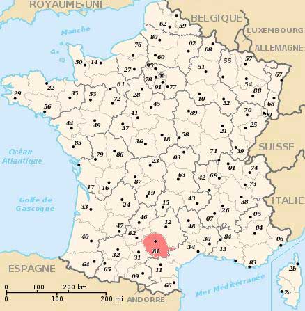 Tarn - Carte de France