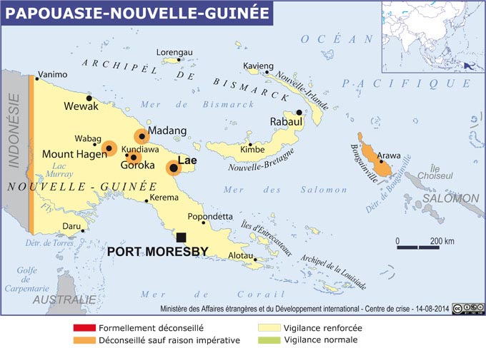 Papouasie Nouvelle-Guinée - Carte