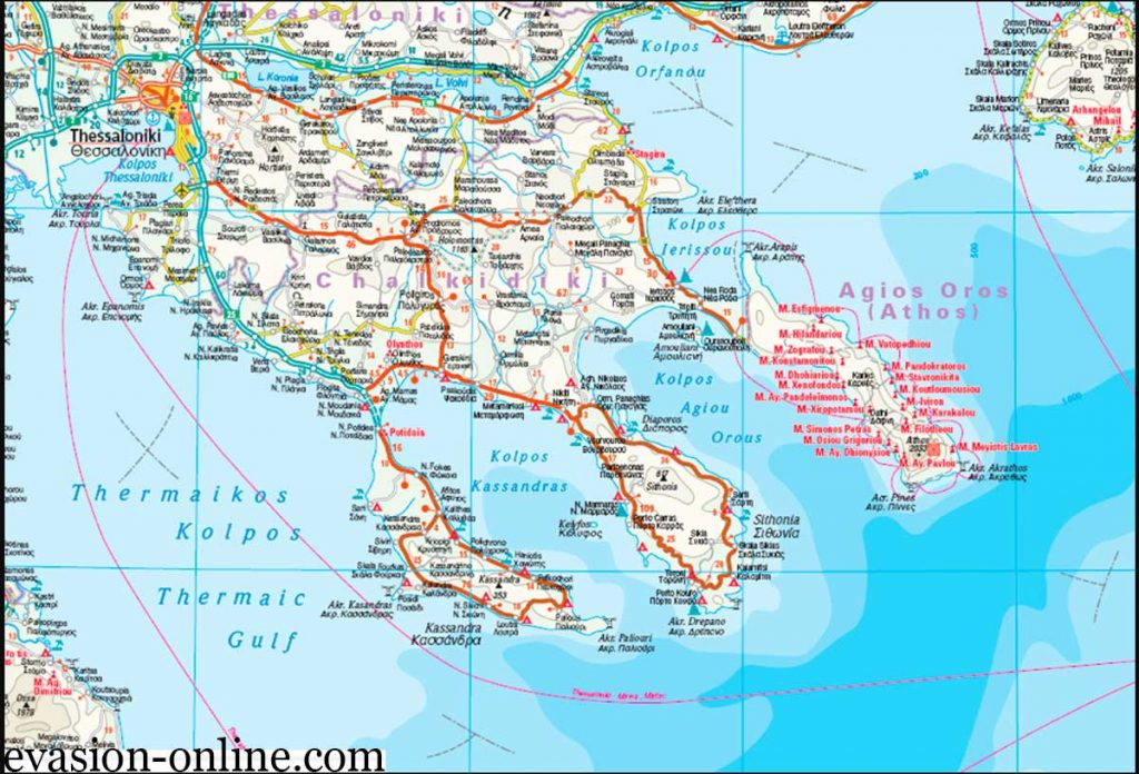 Carte détaillée de la Grèce