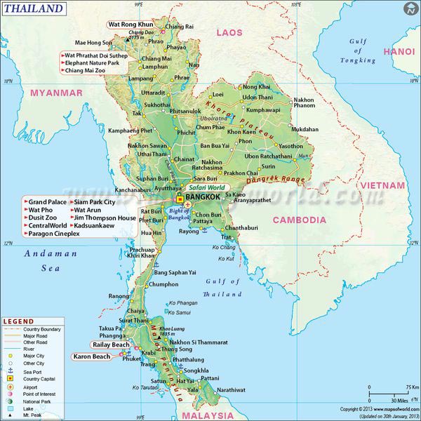 Thailande Carte