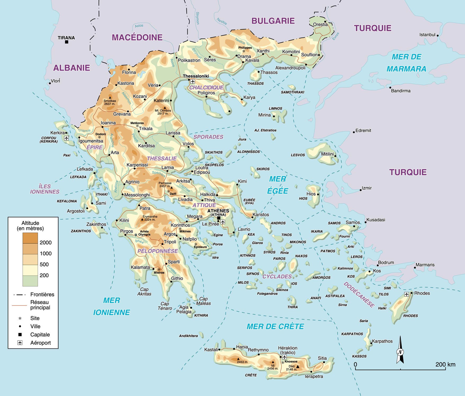 Carte Iles grecques