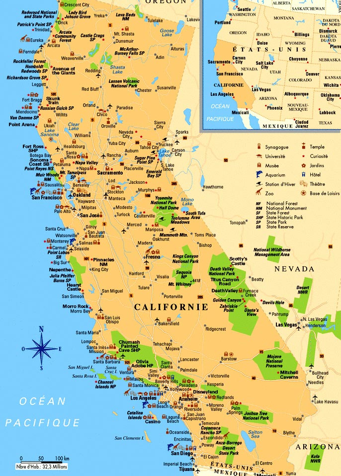Californie - Carte