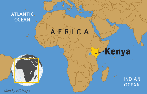 Le Kenya - Map - Carte du monde