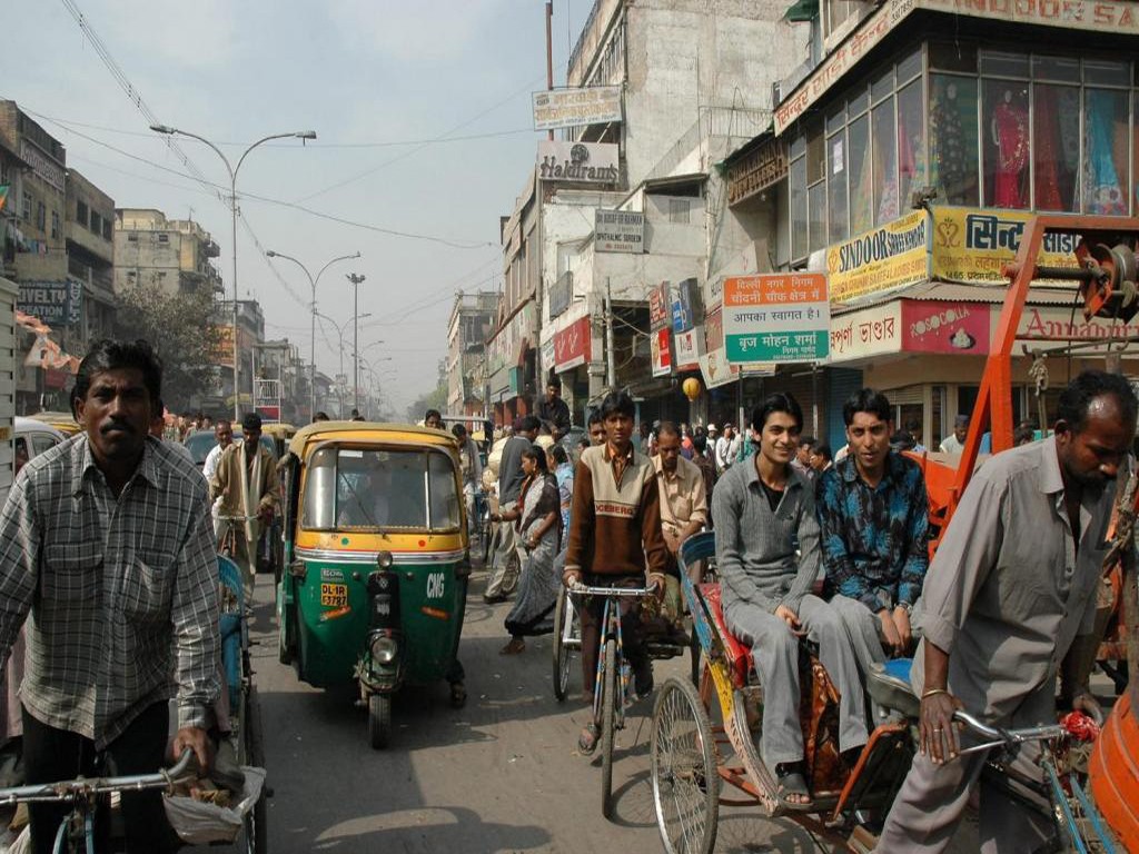 Une rue de new delhi
