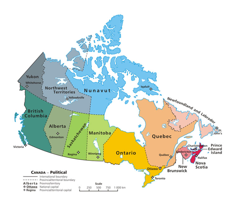 Toronto - Carte du Canada