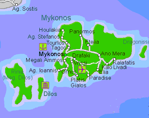 Mykonos - Carte