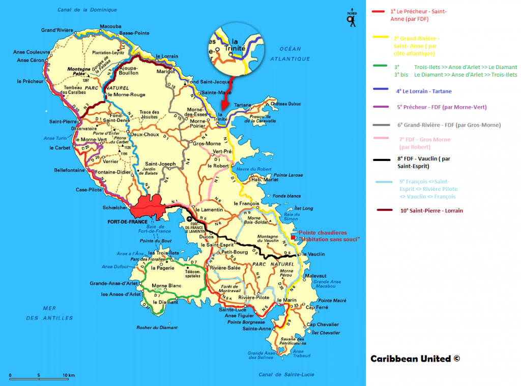 "Carte ile de la Martinique géographie générale