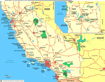 Californie - carte