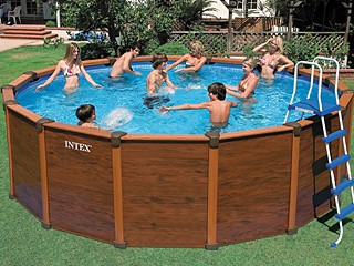kit piscine hors-sol acier intex sequoia