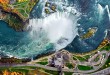 les chutes du Niagara - Vue du ciel