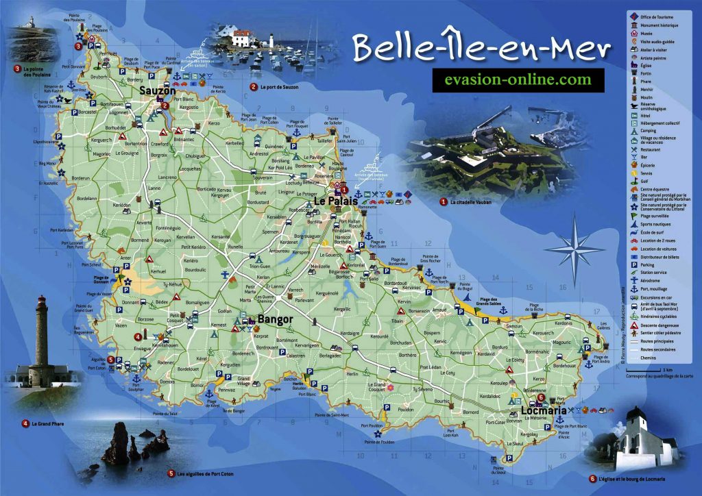 Carte de Belle île en mer