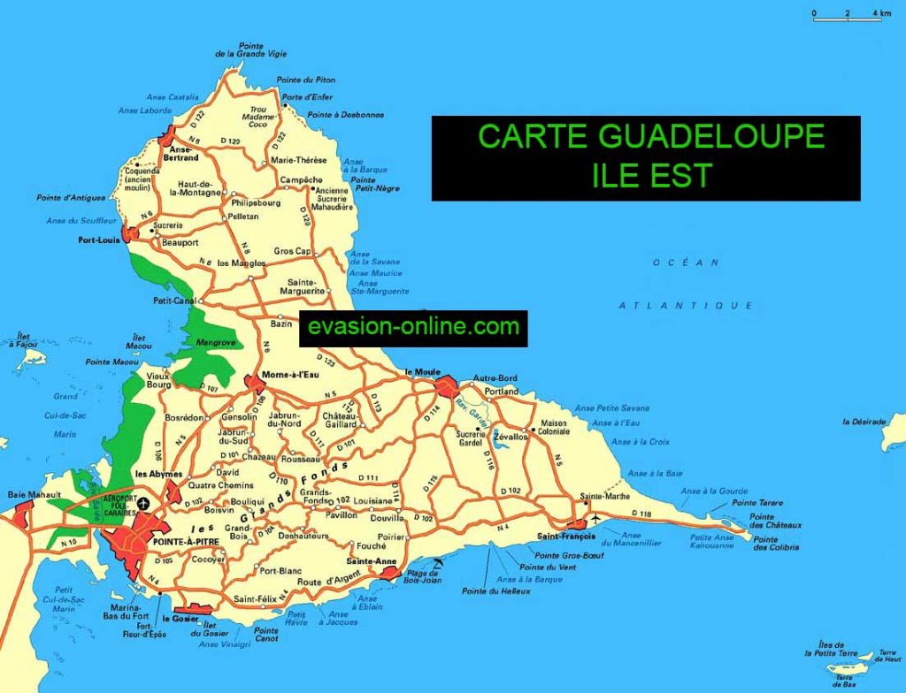 Cartede la Guadeloupe-Est