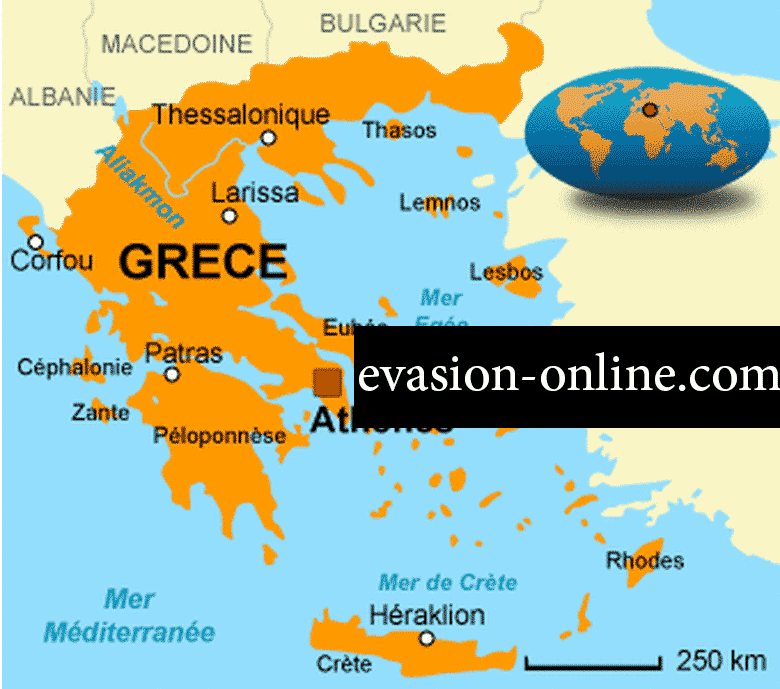 Carte des îles de Grèce - Les cyclades