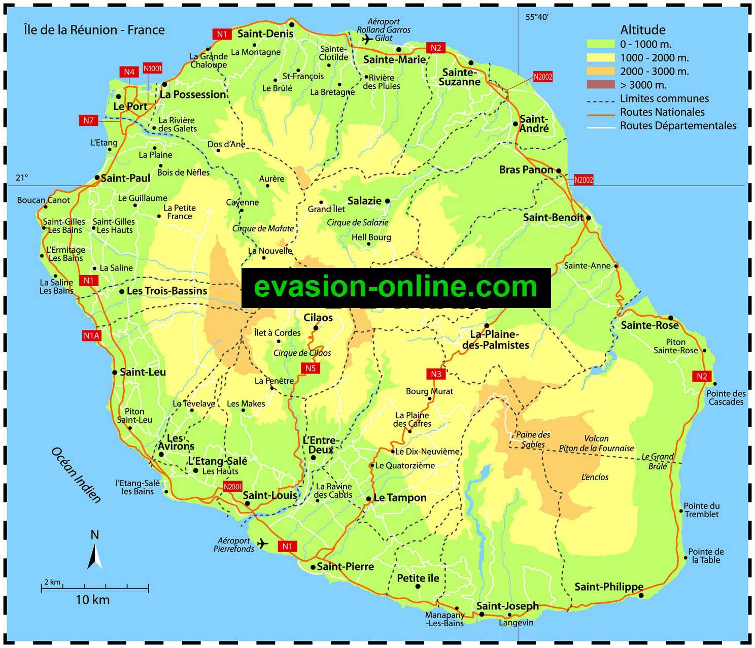 Carte De La R union Voyage Carte Plan