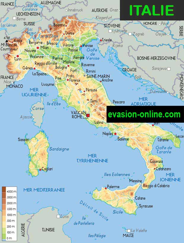 Carte Italie Voyage
