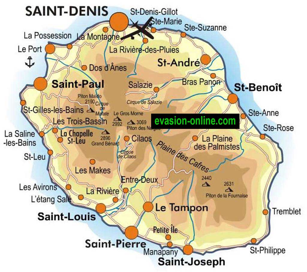 Carte De La R union Voyage Carte Plan