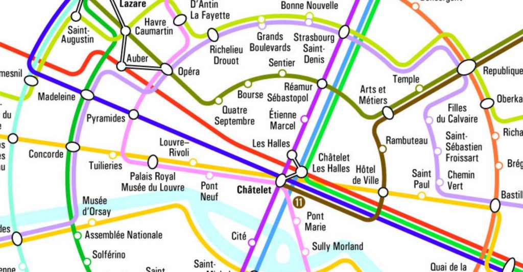 Carte de Paris simple