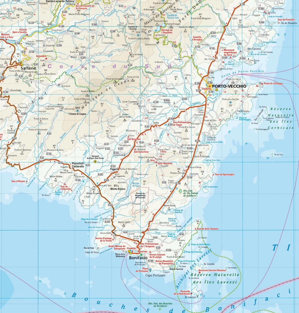 Carte de Corse du Sud