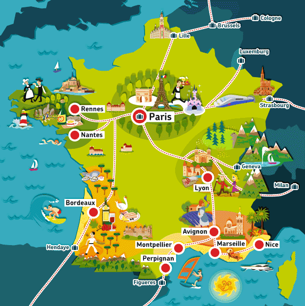 carte de france détaillée tourisme