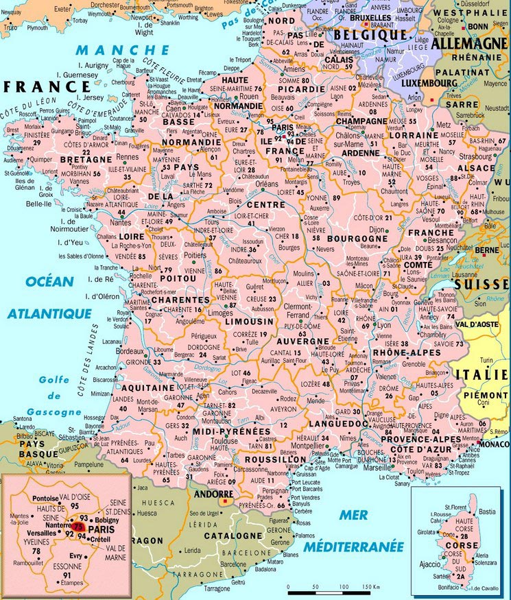 Carte de France des villes