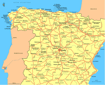 Espagne carte et plan