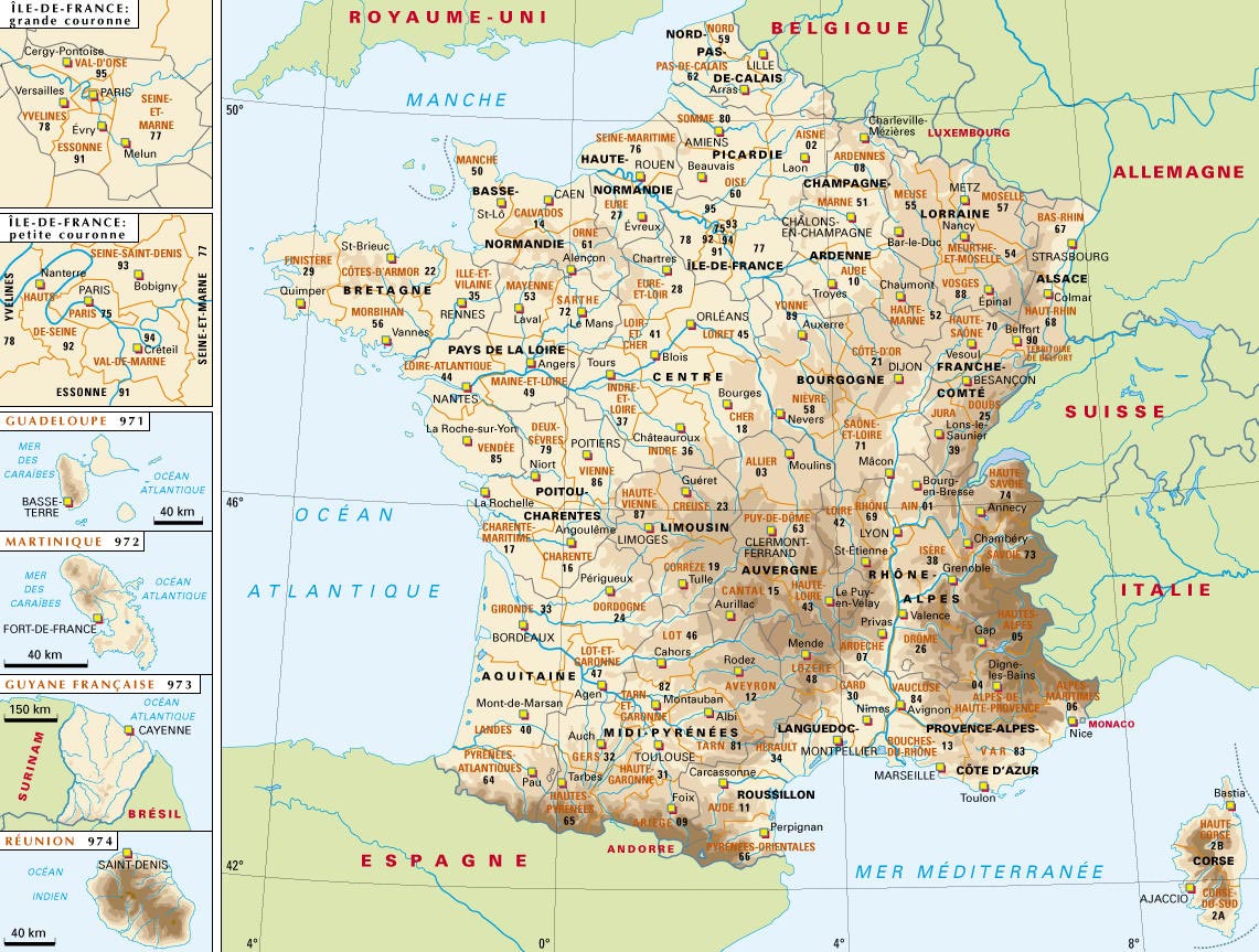 Carte de France - Villes