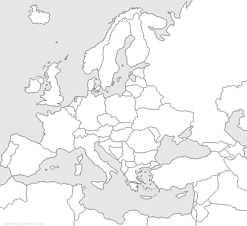 carte vierge europe
