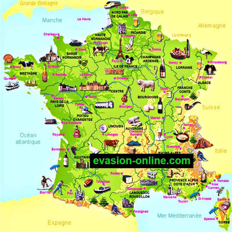 Carte de la France du terroir