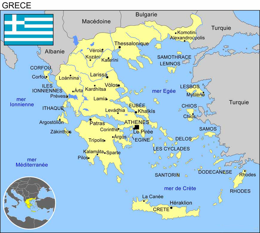 La grèce et ses villes