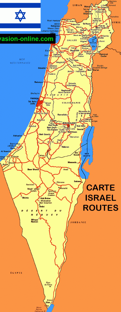 Carte routiere Israel