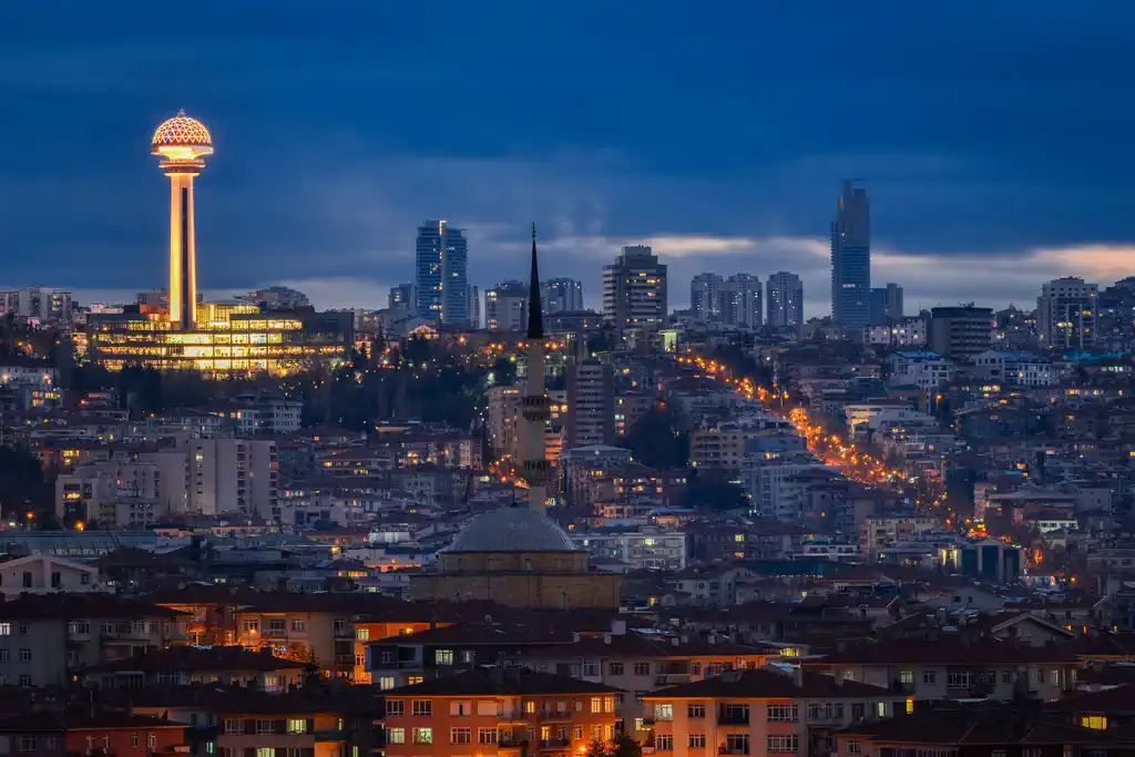 Ankara - Capitale de la Turquie - Photo de nuit