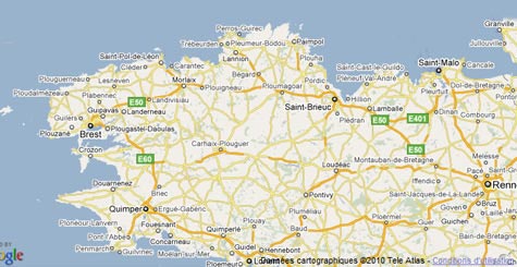 Carte Bretagne Nord
