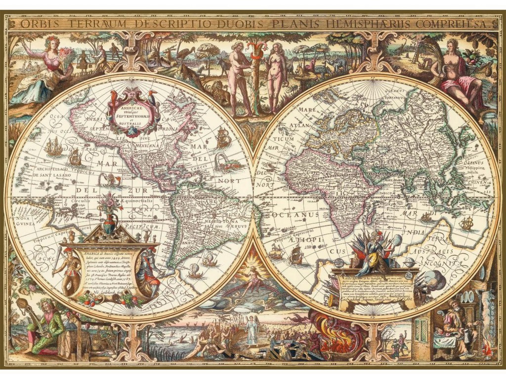 carte ancienne du monde