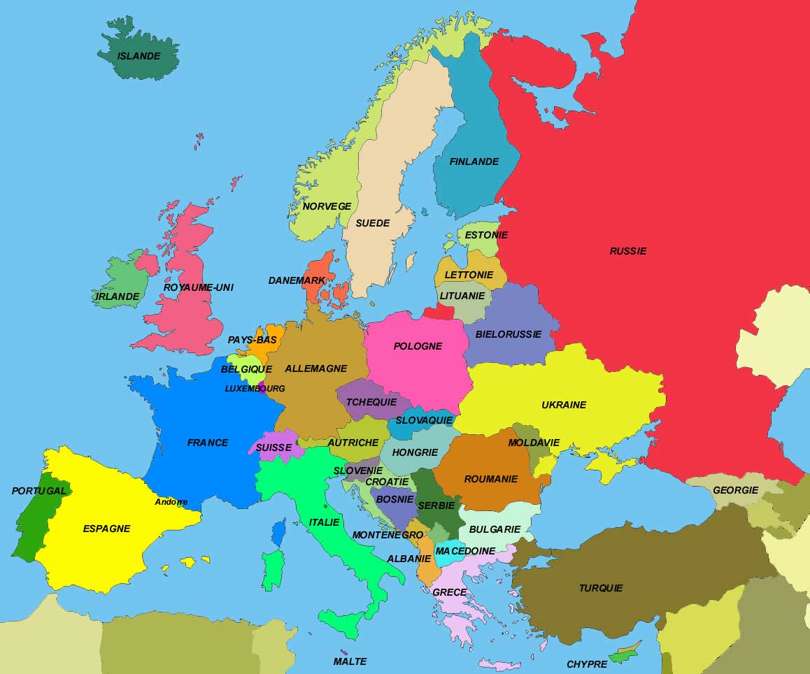 Carte Europe & Plan
