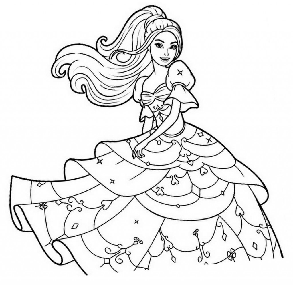 Image à colorier et imprimer : coloriage-princesse