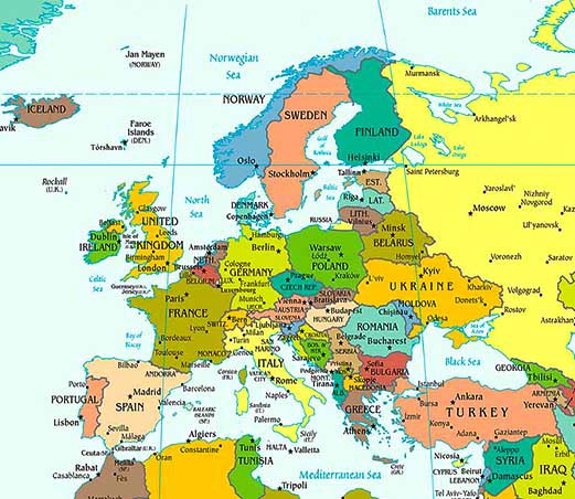 Map - Geography - Europe