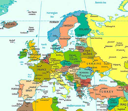 Carte d'Europe de nos voyages - StayFunny&Create