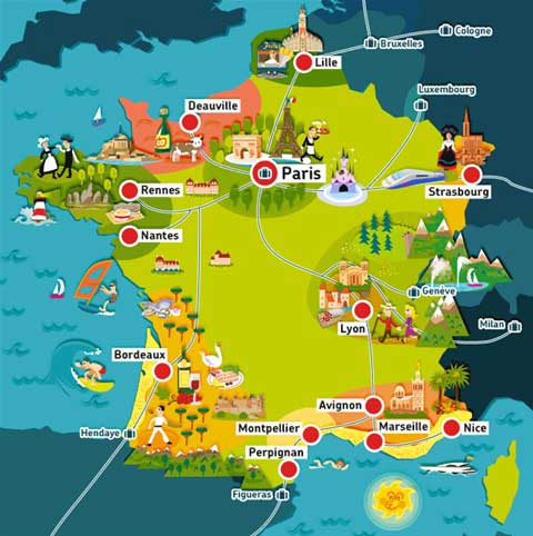 Voyage en France - Carte