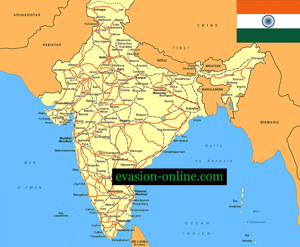 inde-carte détaillée
