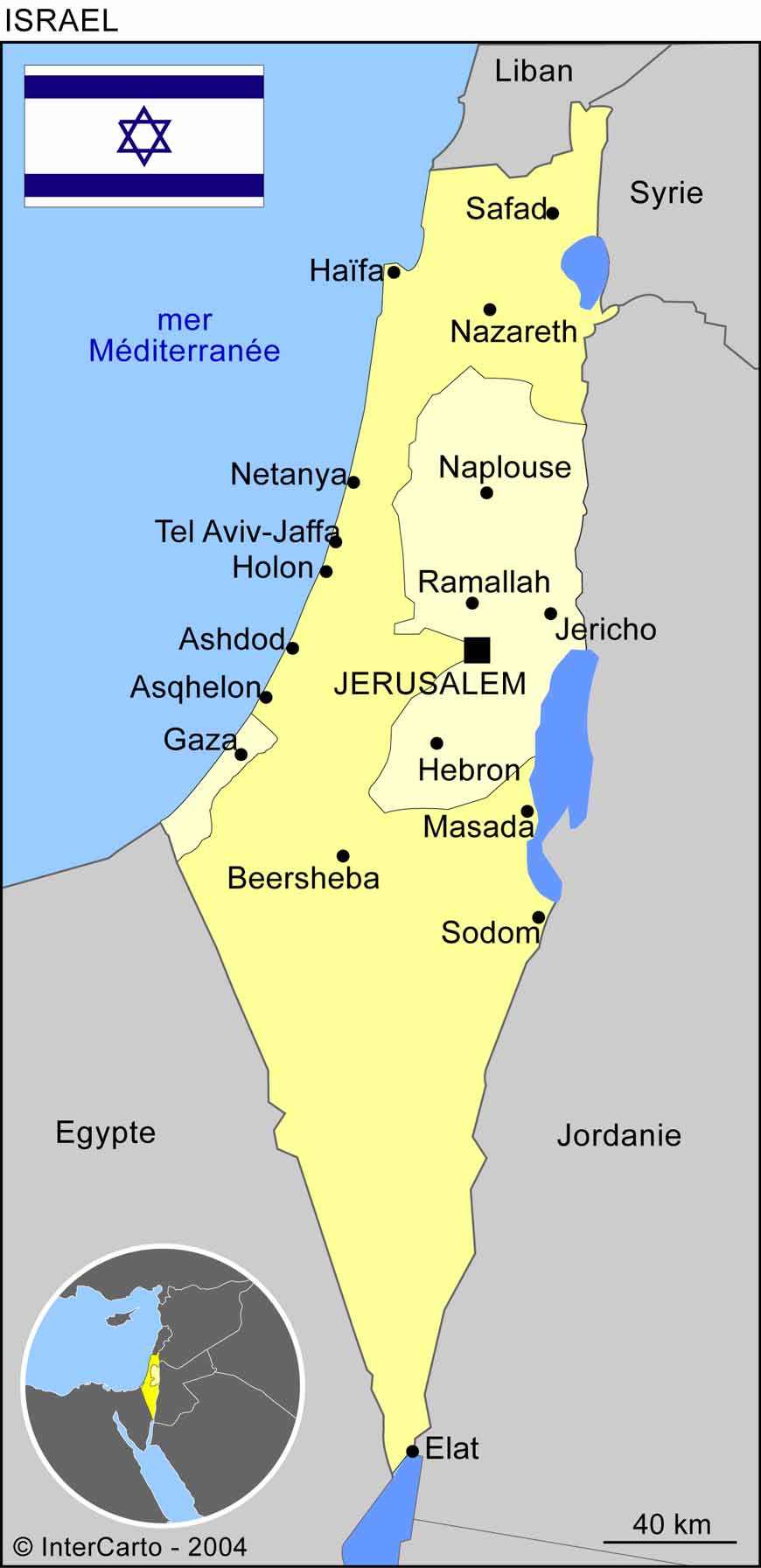 Carte Israel - Générale