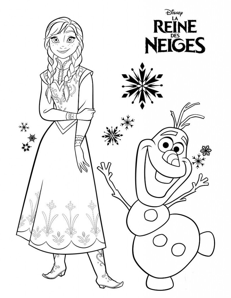 dessin de coloriage de la reine des neiges