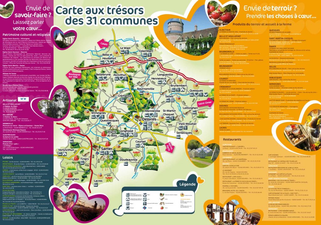 Carte touristique  - 31-communes