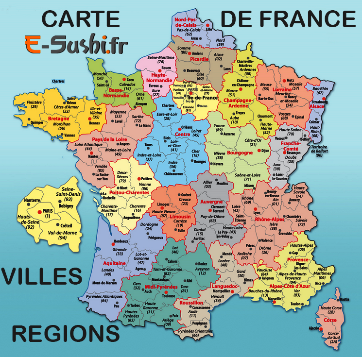 Régions Villes – Carte France