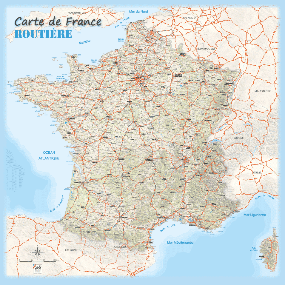 Plan des routes de France