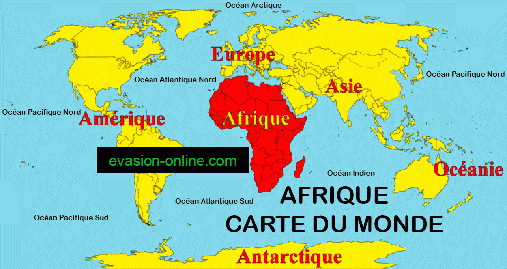 afrique carte du monde