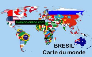 Carte géographique Bresil dans le monde