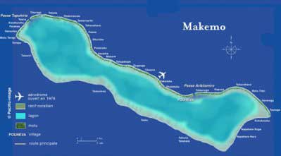 Carte de Makemo - Atoll